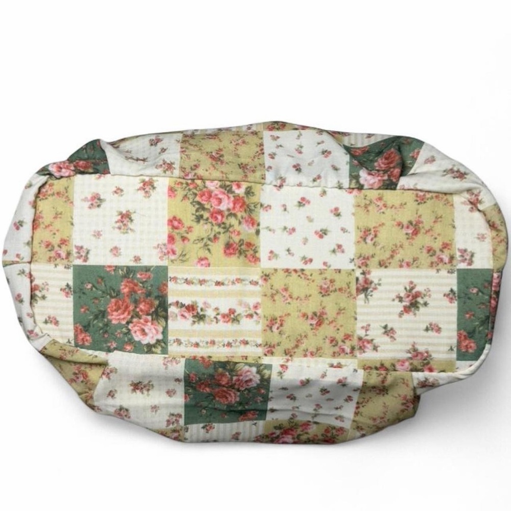 Boho Floral Patchwork Lace Cream Tote Bag Cottagecore Festival Indie Western Y2K - Picture 5 of 6